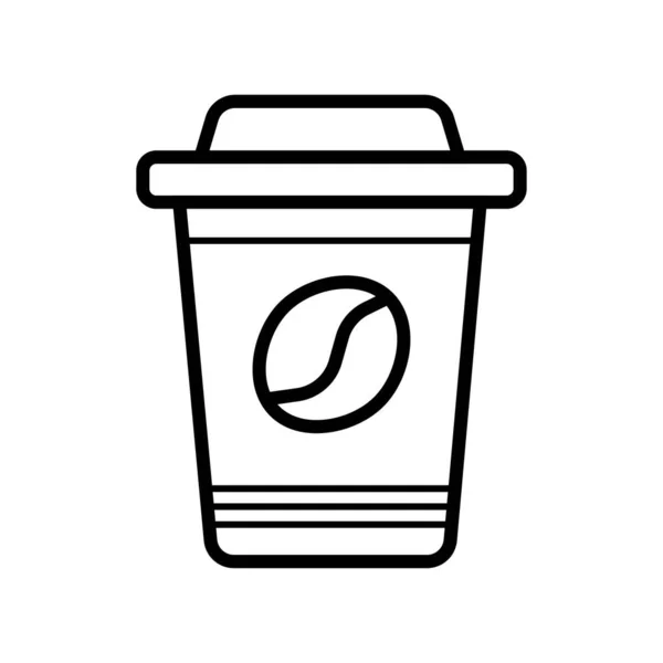 Jednorázová Ikona Šálku Kávy — Stock fotografie