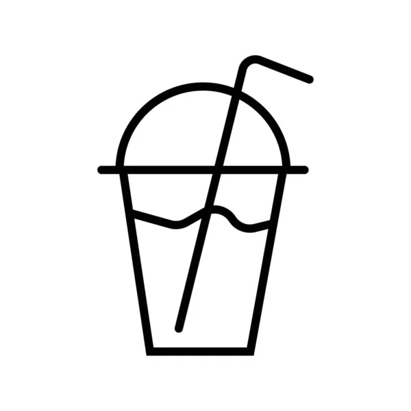 Milkshake Drink Ikone Vektor Illustration — Stockfoto