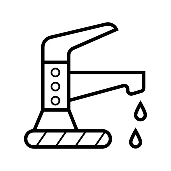Wasserhahn Vektor Symbol Leitungswasser — Stockfoto
