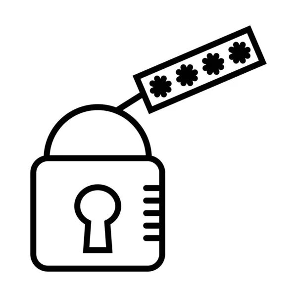 Password Protected Icon Vector Illustration — Stock Photo, Image