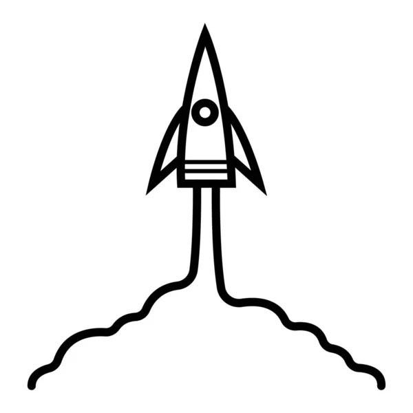 Icon Vektor Abbildung Zum Raketenstart — Stockfoto