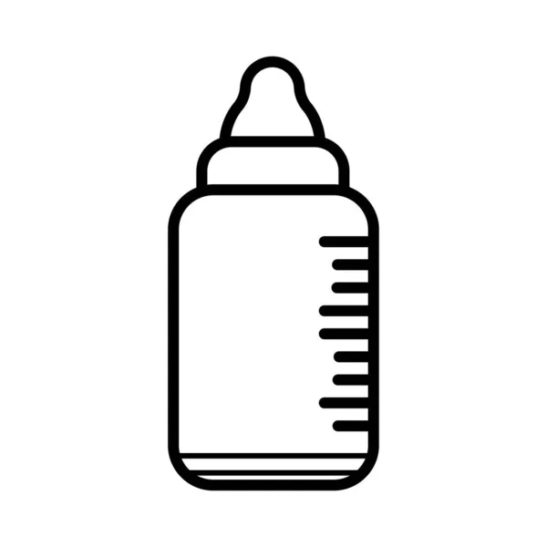 Baby Milk Bottle Line Art Icon — Stock Photo, Image