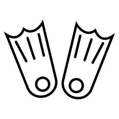 Flippers simge vektör illüstrasyon fotoğrafı