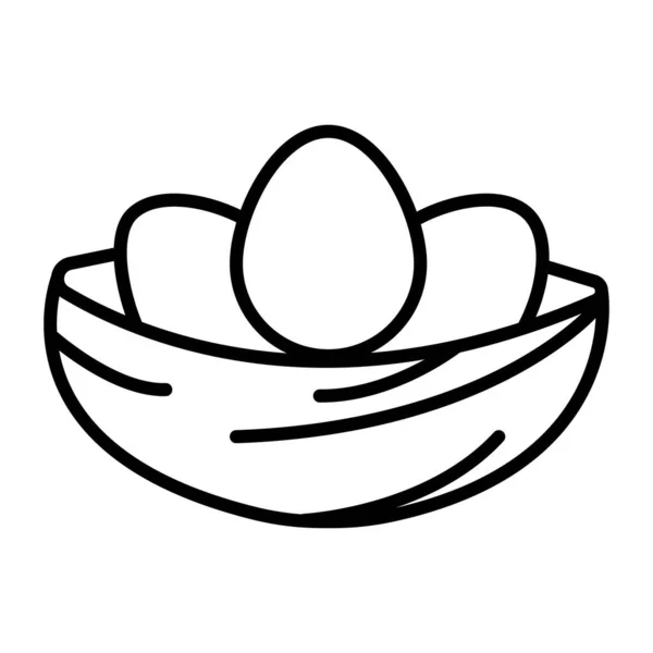 碗中的蛋图标 — 图库照片