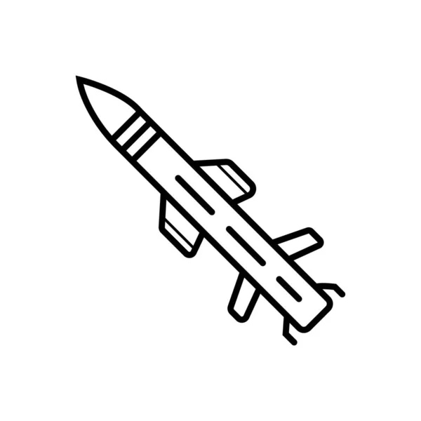 Ikona Vzduchové Bomby Zbraň Armáda Značka Rakety Vektor — Stock fotografie