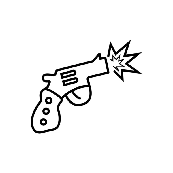 Vektor Illustration Automatisk Pistol — Stockfoto