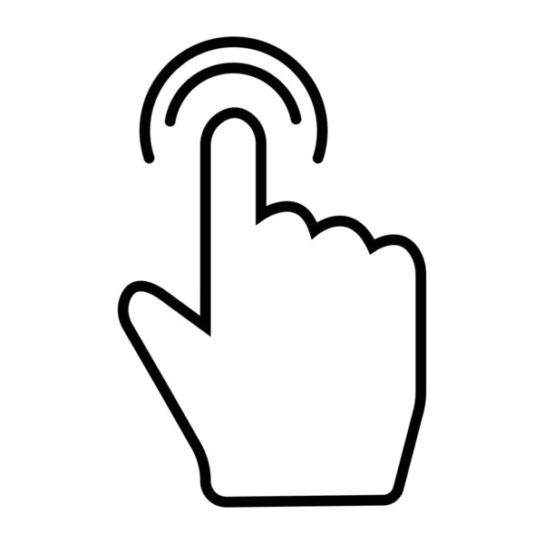 Hand Touching Icon Vector — Stock Photo, Image