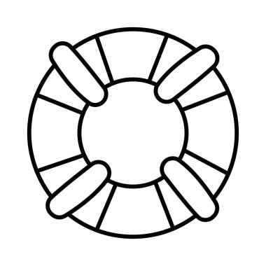 Yaşam şamandırası ikon vektör çizimi