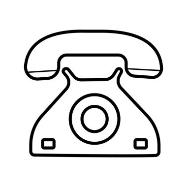 ev eski telefon simgesi vektörü