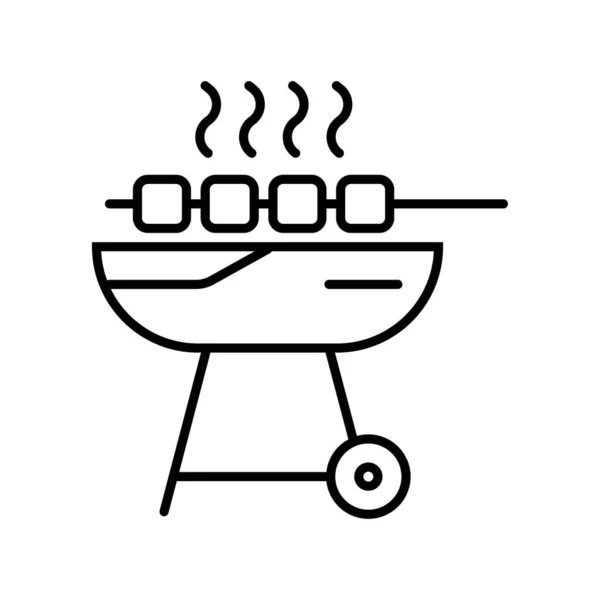 Bbq Grill Pictogram Vector Illustratie — Stockfoto