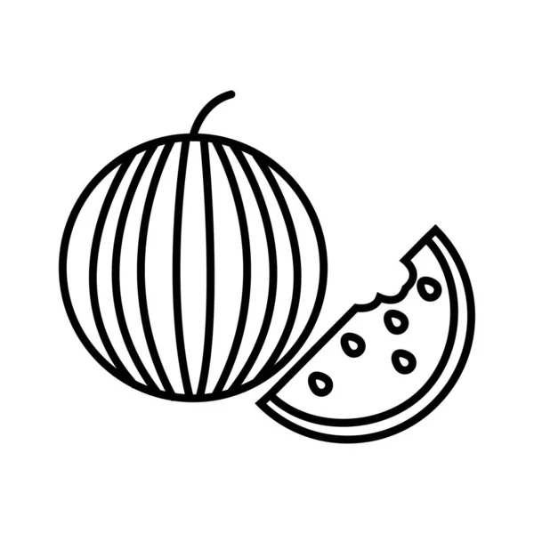 Εικονίδιο Καρπουζιού Εικονογράφηση Φορέα Φρούτων — Φωτογραφία Αρχείου