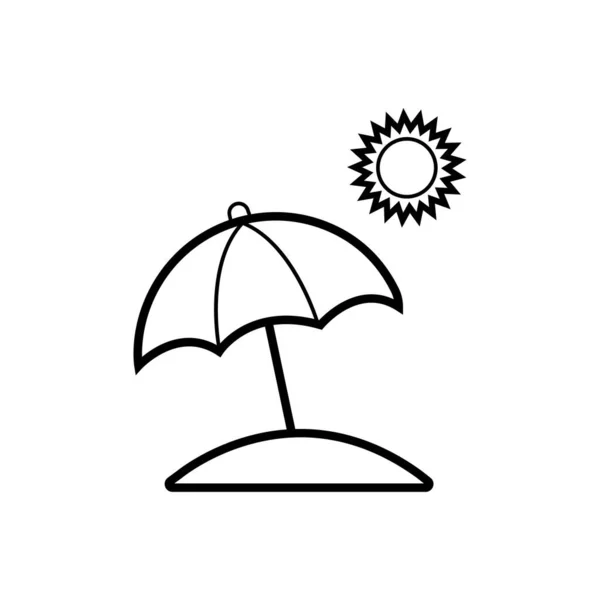 Ilustrace Ikony Letního Deštníku Stock Obrázky