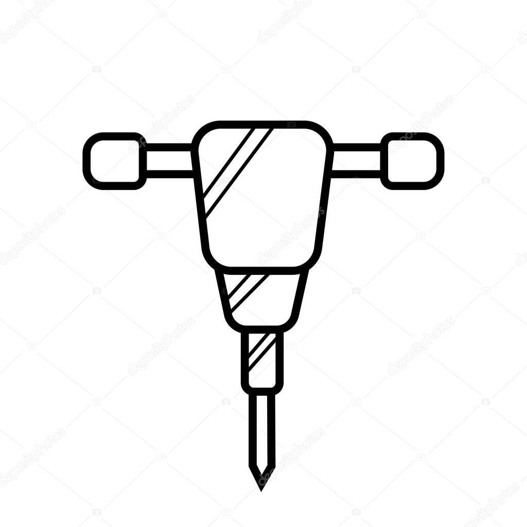 Jackhammer vector icon illustration photo