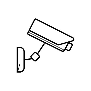 CCTV kamera simgesi vektör illüstrasyonu