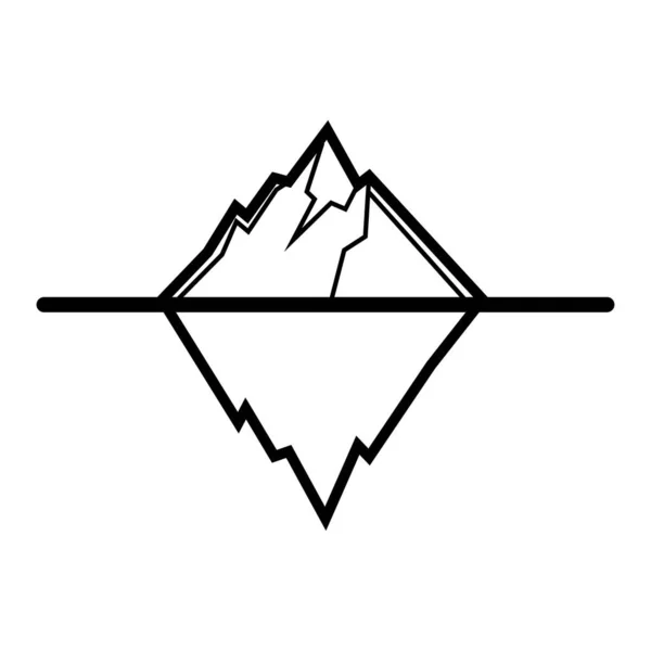 Ikona Wektora Góry Lodowej Ilustracja Zdjęcie — Zdjęcie stockowe