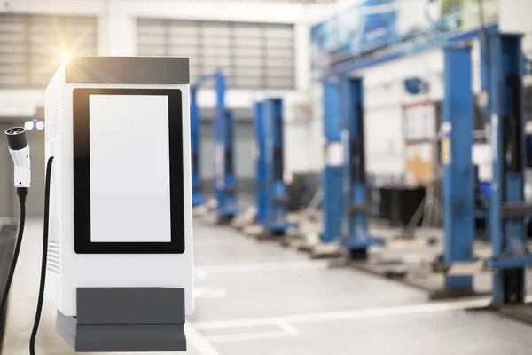 Merhaba teknoloji endüstrisi garajı EV-araba şarj edici yakıt ikmali AI elektrik istasyonu araç taşımacılığı gelecekteki