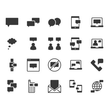 İleti ve konuşma balonu ile ilgili simge ve sembol ayarlandı