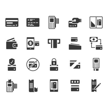 Kredi kartı simgesi seti