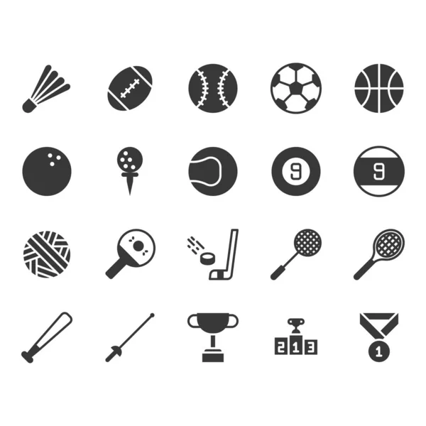 Sport ball equipment icon and symbol set — Stock Vector