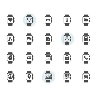 Smartwatch simgesi ve sembol seti