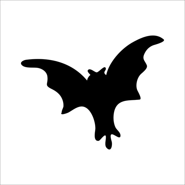 Halloween espeluznante silueta de murciélago silueta vector icono de diseño . — Archivo Imágenes Vectoriales