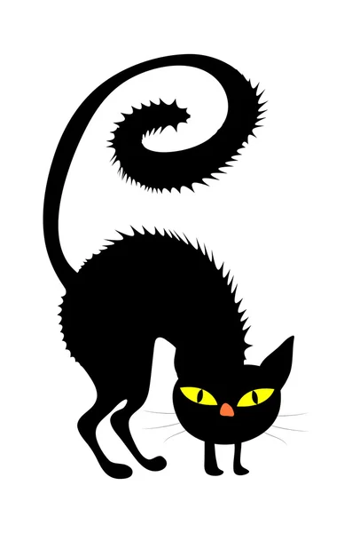 Halloween espeluznante miedo brujas gato vector símbolo icono de diseño . — Archivo Imágenes Vectoriales