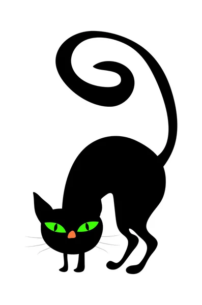 Halloween griezelig enge heksen kat vector symbool pictogram ontwerp. — Stockvector