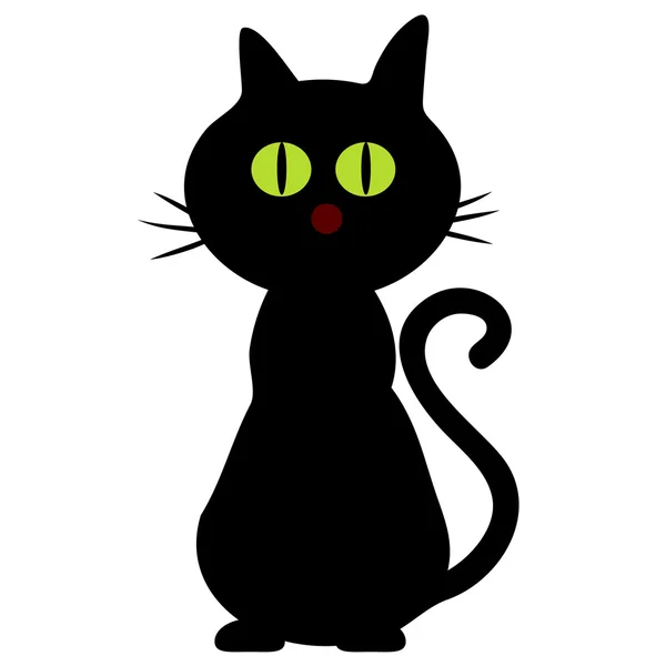 Halloween assustador assustador bruxas gato vetor símbolo ícone design . — Vetor de Stock