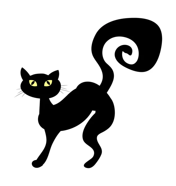Halloween assustador assustador bruxas gato vetor símbolo ícone design . —  Vetores de Stock