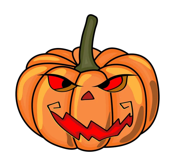Halloween creepy scary pumpkin vector symbol icon design. — Stock Vector