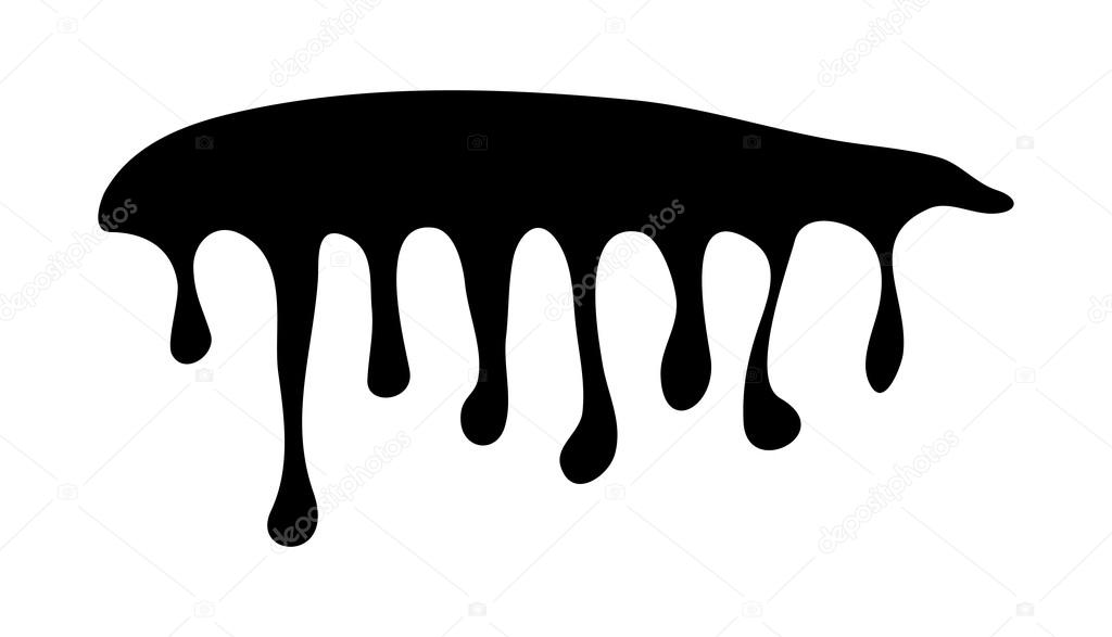 Ink drip, dripping paint vector symbol icon design. Beautiful illustration isolated on white backgroun