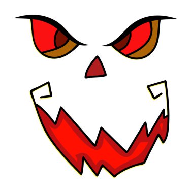 korkunç, kabak yüz vektör simgesi simgesi tasarım