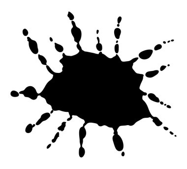 mürekkep blob, leke, sıçrama siluet vektör simgesi simgesi tasarım. 