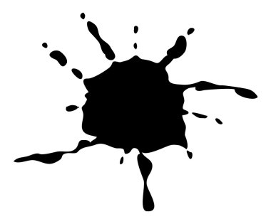 mürekkep blob, leke, sıçrama siluet vektör simgesi simgesi tasarım. 