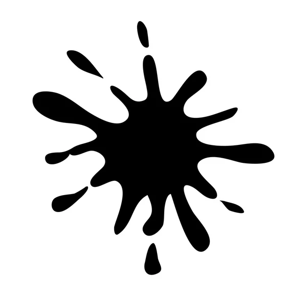 Tinta blob, blot, splash siluet desain ikon simbol vektor . - Stok Vektor