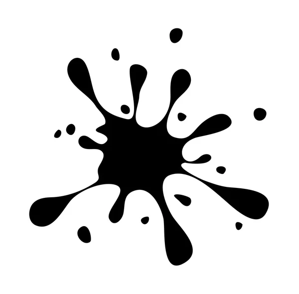 Bläck blob, blot, splash silhuett vektor symbol ikon design. — Stock vektor