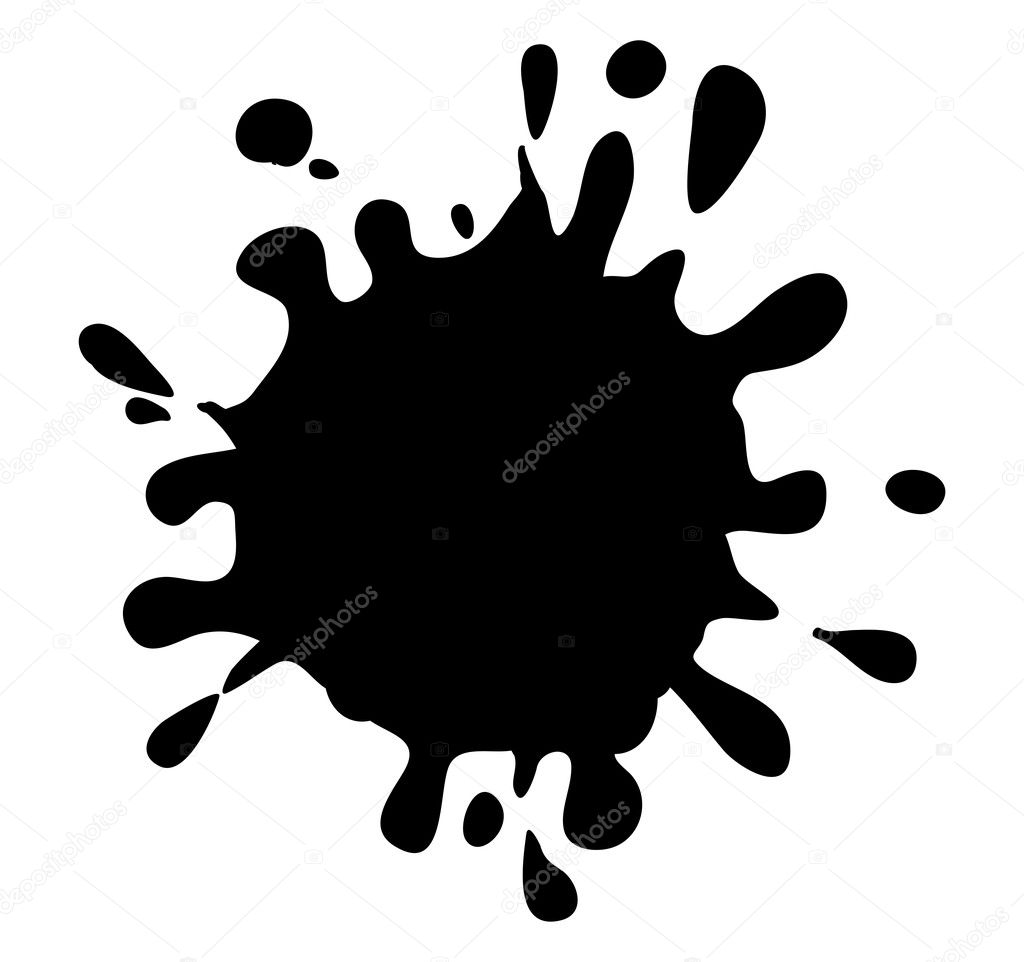 Ink blob, blot, splash silhouette vector symbol icon design. Beautiful illustration isolated on white backgroun