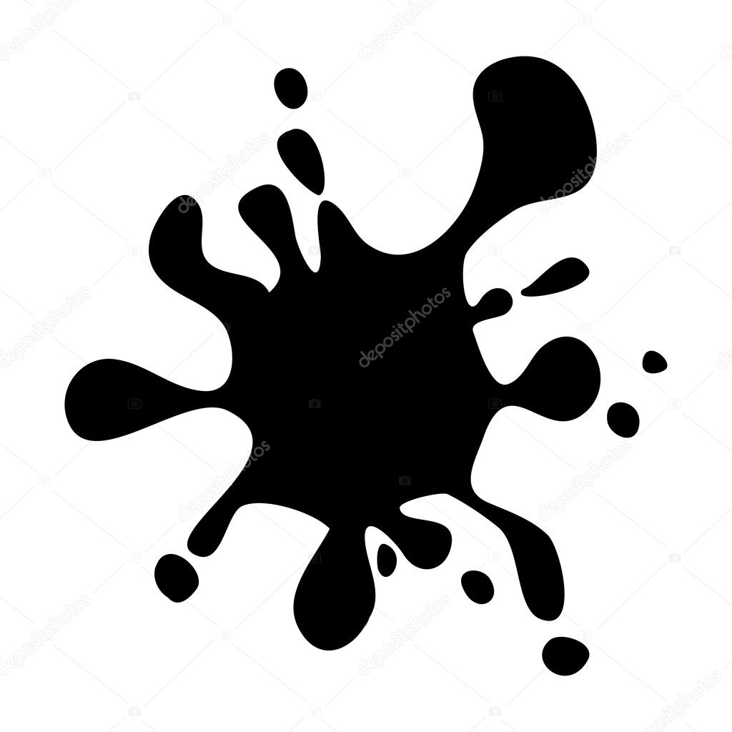 Ink blob, blot, splash silhouette vector symbol icon design. Beautiful illustration isolated on white backgroun