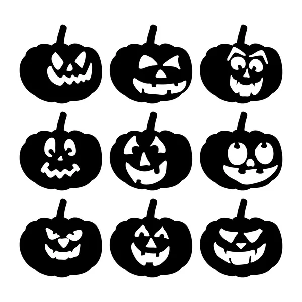 Scary, pumpkin face vector symbol icon design — Stock Vector