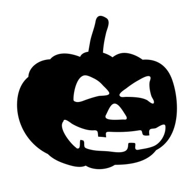 korkunç, kabak yüz vektör simgesi simgesi tasarım