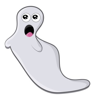 Cadılar Bayramı hayalet vektör simgesi simgesi tasarım. 