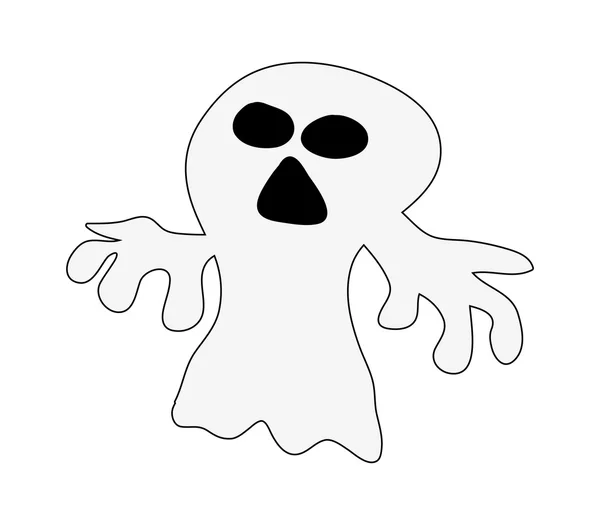 Halloween fantasma vetor símbolo ícone design . — Vetor de Stock