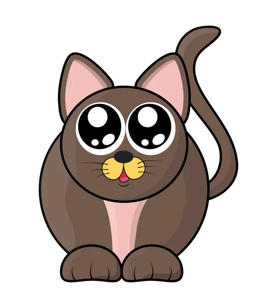 Lindo gato vector símbolo icono de diseño . — Vector de stock