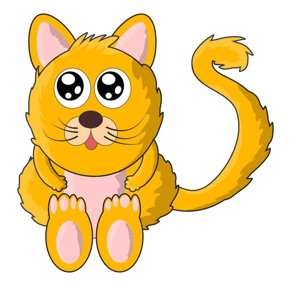 Desenho de ícone de símbolo de vetor gato bonito . —  Vetores de Stock