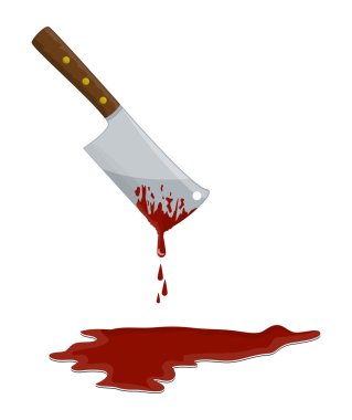 mutfak kasap helikopter ile kan vektör simgesi simgesi tasarım. 