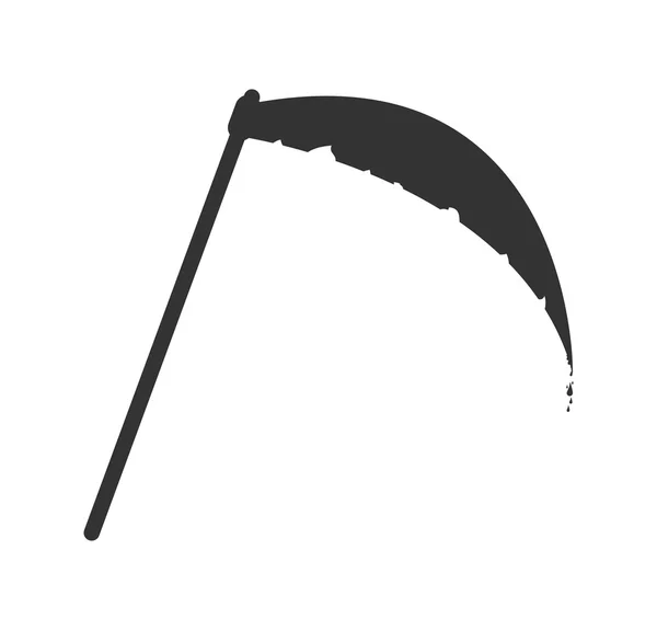 Halloween scythe vector símbolo icono de diseño . — Vector de stock