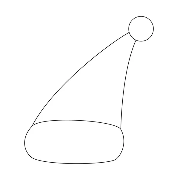 Chapeau santa vecteur silhouette symbole icône design . — Image vectorielle