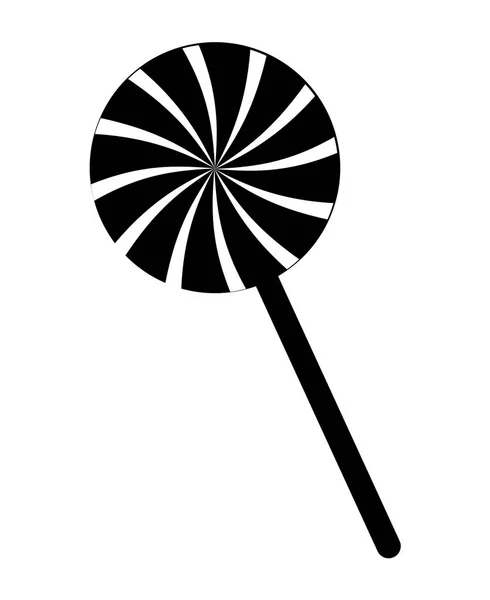 Swirl gestreepte lollipop pepermunt vector symbool pictogram ontwerp. — Stockvector