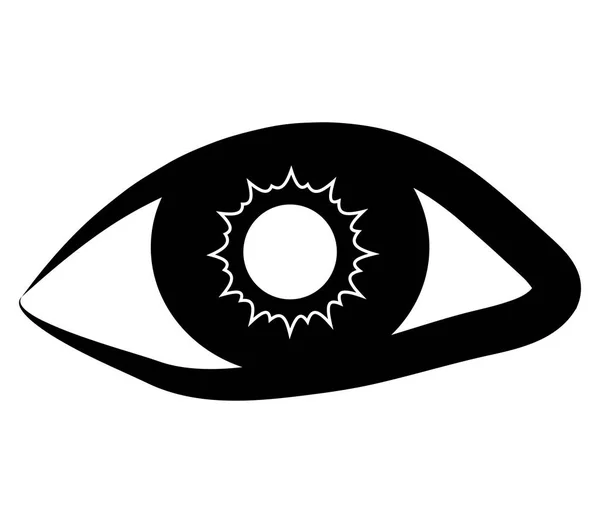 Auge Silhouette Vektor Symbol Symbol Design. — Stockvektor