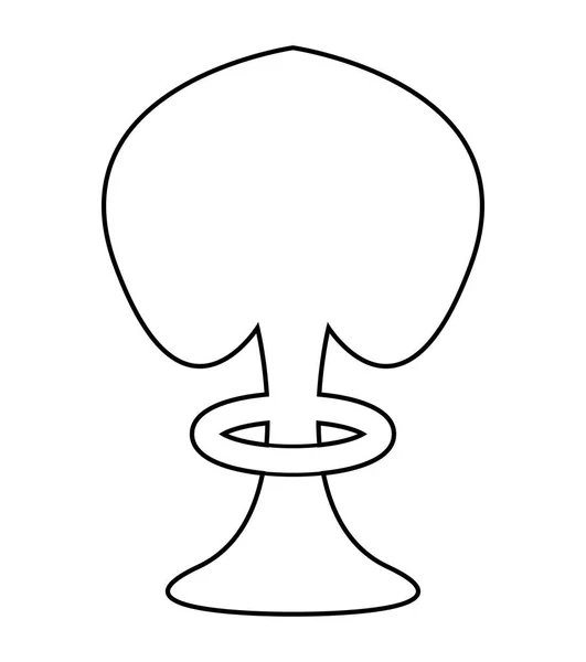 Грибное облако, силуэт ядерного взрыва, векторный символ ico — стоковый вектор